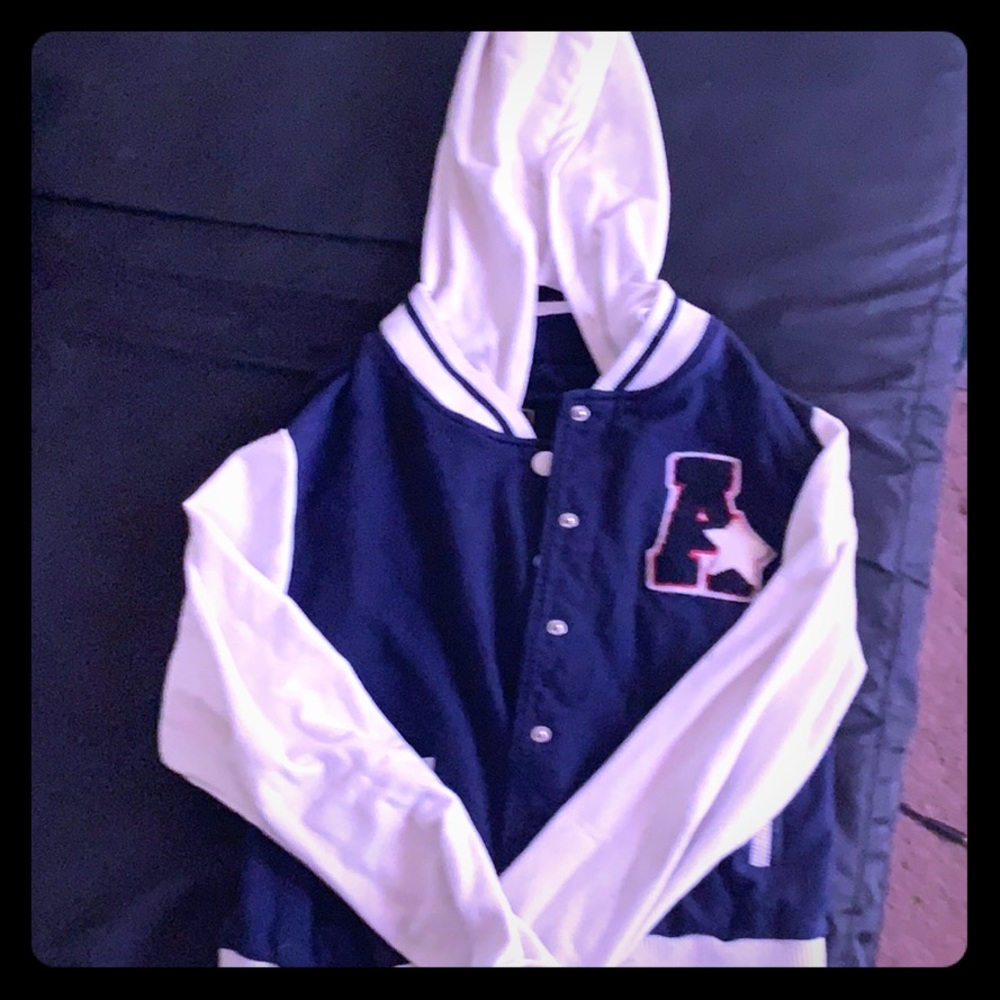 Navy Blue Letterman Jacket